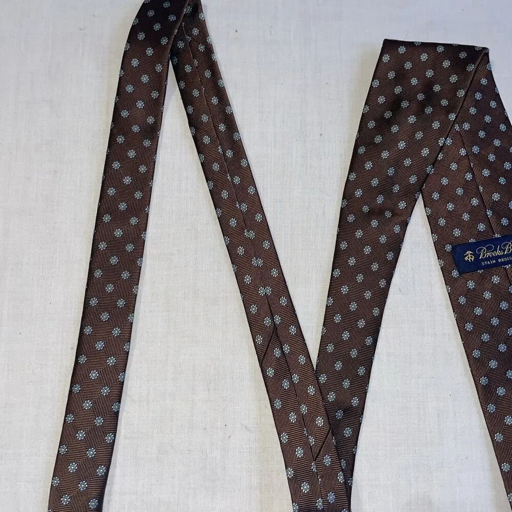 Brooks Brothers Men’s Dress Tie Size 58” Brown Floral Business Formal City